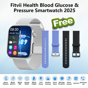 GT5 Pro Max Blood Glucose Watch With BP+HRV+ECG(EKG)+PGG+SpO2+SOS+Stress+Sleep Monitoring Supports Voice Calls And Fitness Tracker
