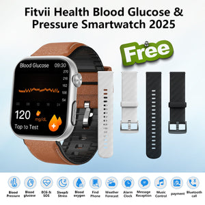 GT5 Pro Max Blood Glucose Watch With BP+HRV+ECG(EKG)+PGG+SpO2+SOS+Stress+Sleep Monitoring Supports Voice Calls And Fitness Tracker