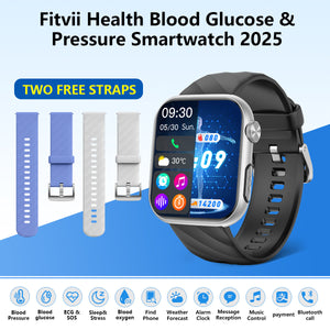 GT5 Pro Max Blood Glucose Watch With BP+HRV+ECG(EKG)+PGG+SpO2+SOS+Stress+Sleep Monitoring Supports Voice Calls And Fitness Tracker