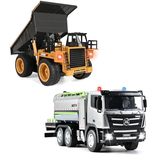 kolegend Remote Control Dump Truck & RC Engineering Vehicle Truck. 2 Pack