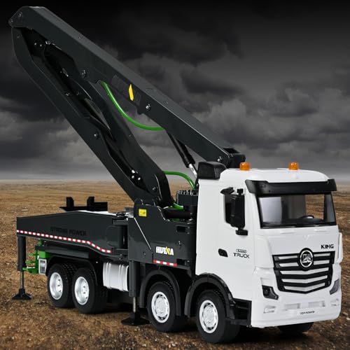 kolegend 1:18 Scale RC Concrete Pump Truck 2.4Ghz Remote Control Cement Toy Truck 11 Channel RC Construction Vehicles with Working Water Pump. Lights and Sounds Toys Gift for 8+ Years Old Kids Boys