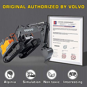 DOUBLE E Volvo Remote Control Excavator + RC Dump Truck Toy