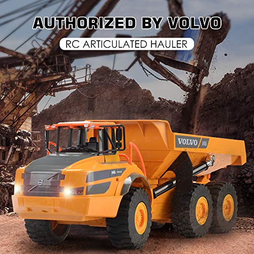 DOUBLE E Volvo Remote Control Excavator + RC Dump Truck Toy