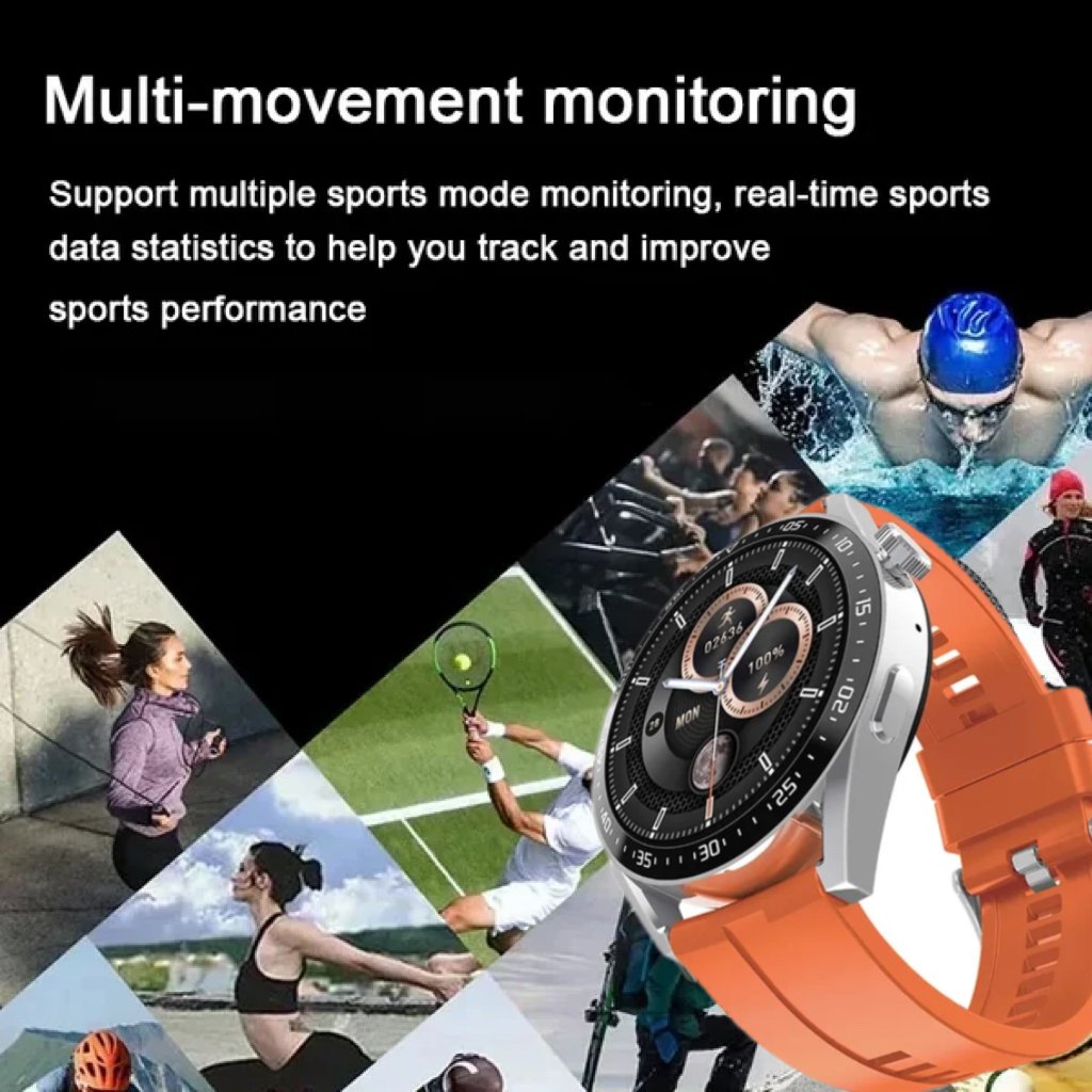 🔥🔥HW Pro Painless Blood Glucose ALL DAY Real-Time Monitoring Smart Bluetooth Watch